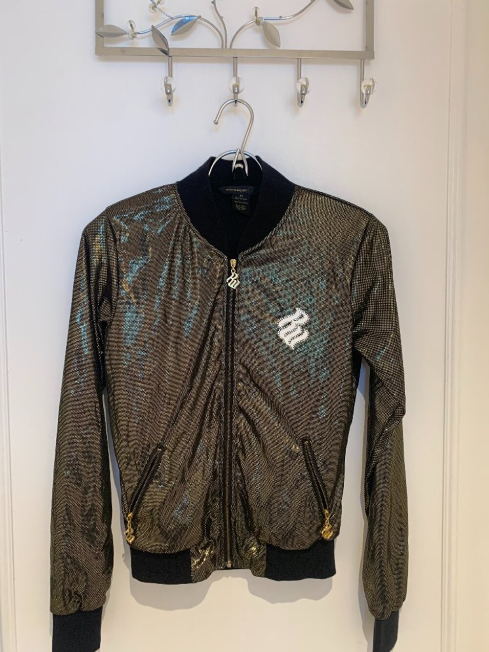 RocaWear Black Gold Jacket Size M-Gently Used
